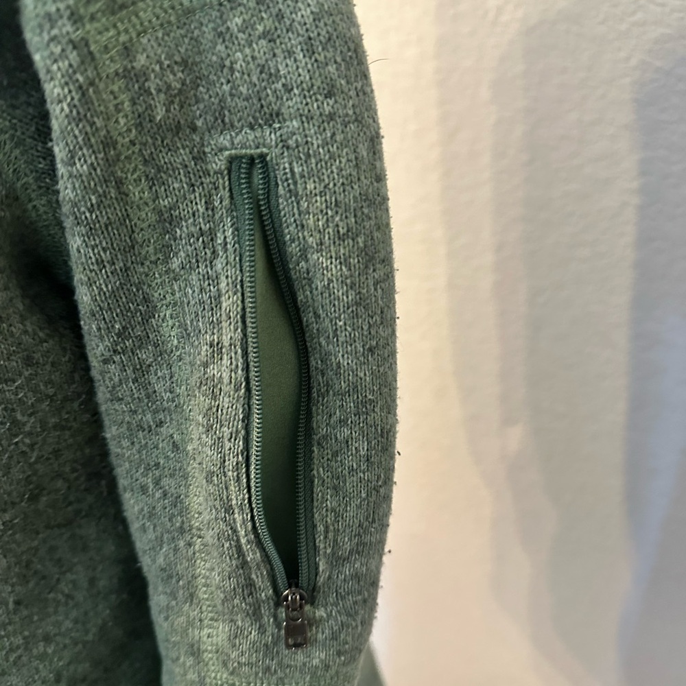 Patagonia Olive Full-Zip Fleece Jacket Size Medium - Picture 5 of 13
